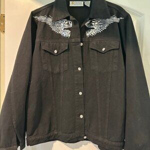 Christine Alexander black denim jacket
